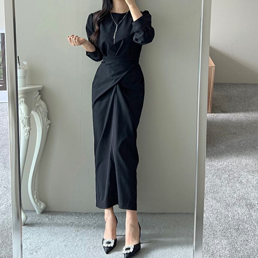 【dress】クルーネックワンピース　M29550