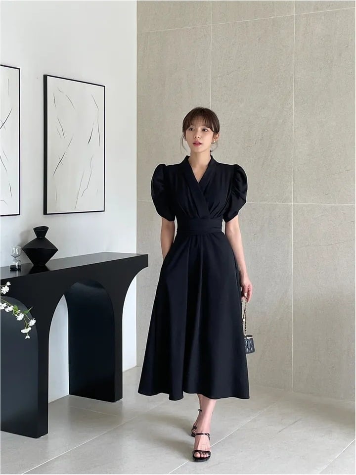 【dress】Vネックデートワンピース　M24904