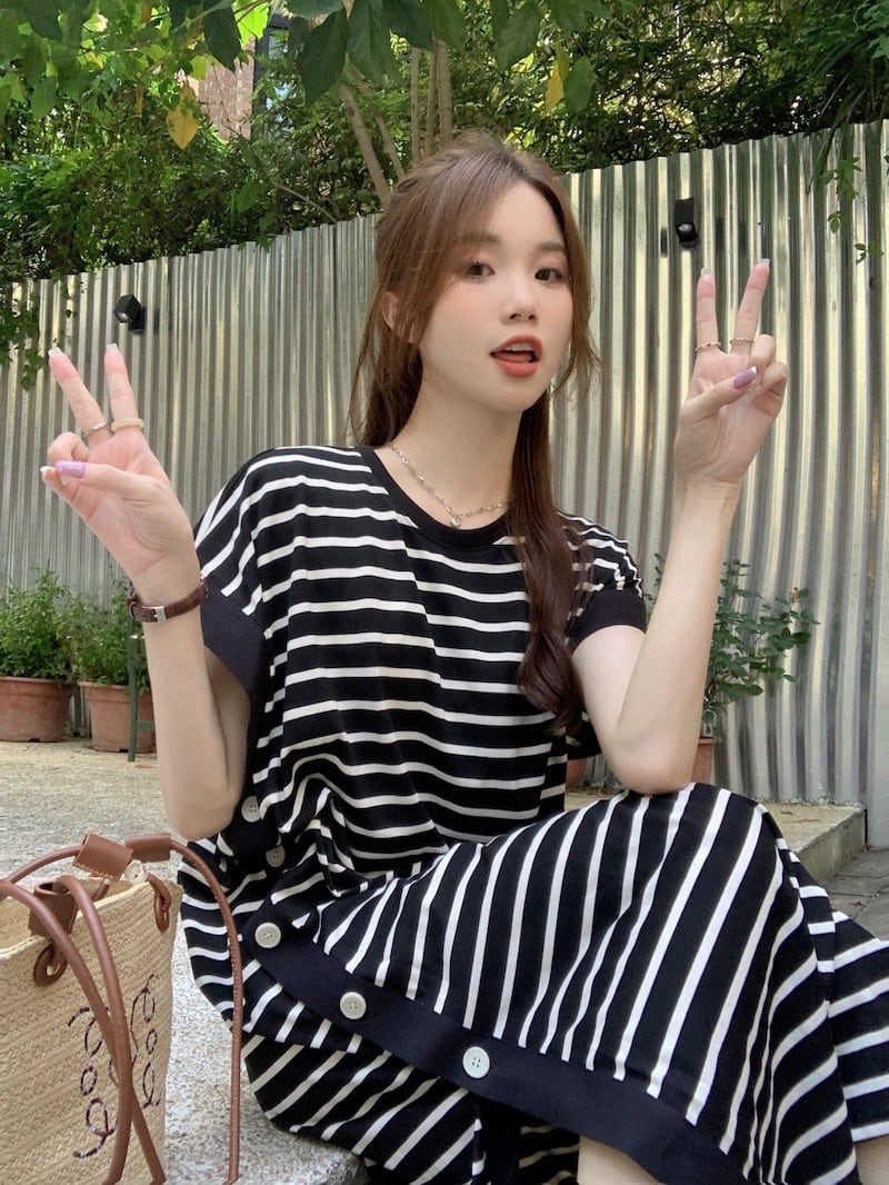 【dress】ボーダー柄ワンピース　M25123
