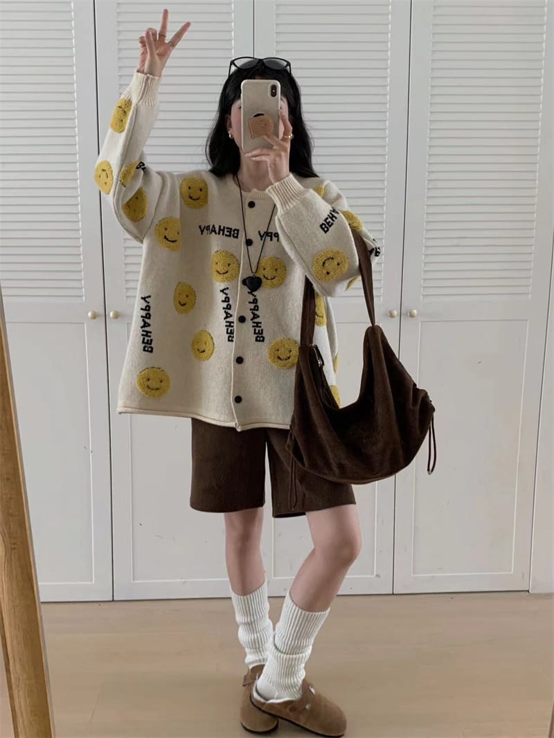 【outer】ジャカードニットカーデ　M26358