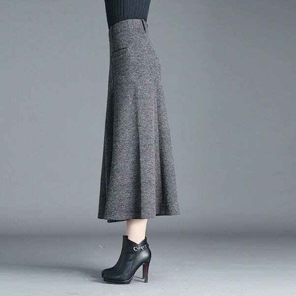 【bottoms】絶対欲しい秋冬新作カジュアル合わせやすいラシャ無地ハイウエスト九分丈ガウチョパンツF0988