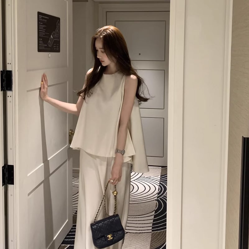 【set】イレギュラータンクトップ+スカート２点セットF7417