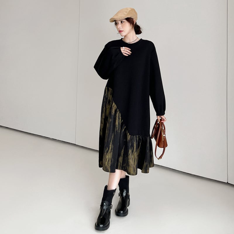 【dress】ドッキングカジュアルワンピース　M28931