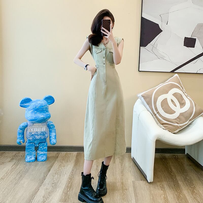 【dress】ノースリーブデニムワンピース G20200
