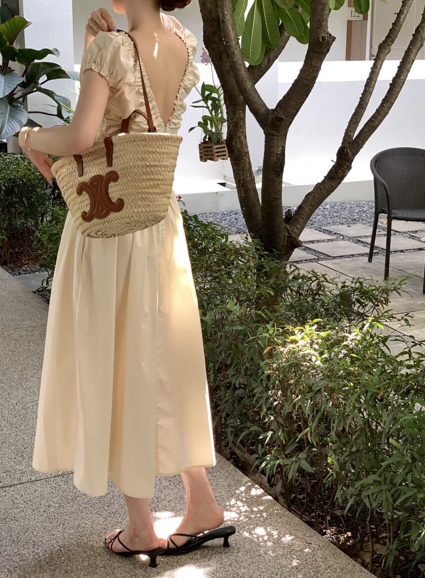 【dress】Vネックワンピース　M24626