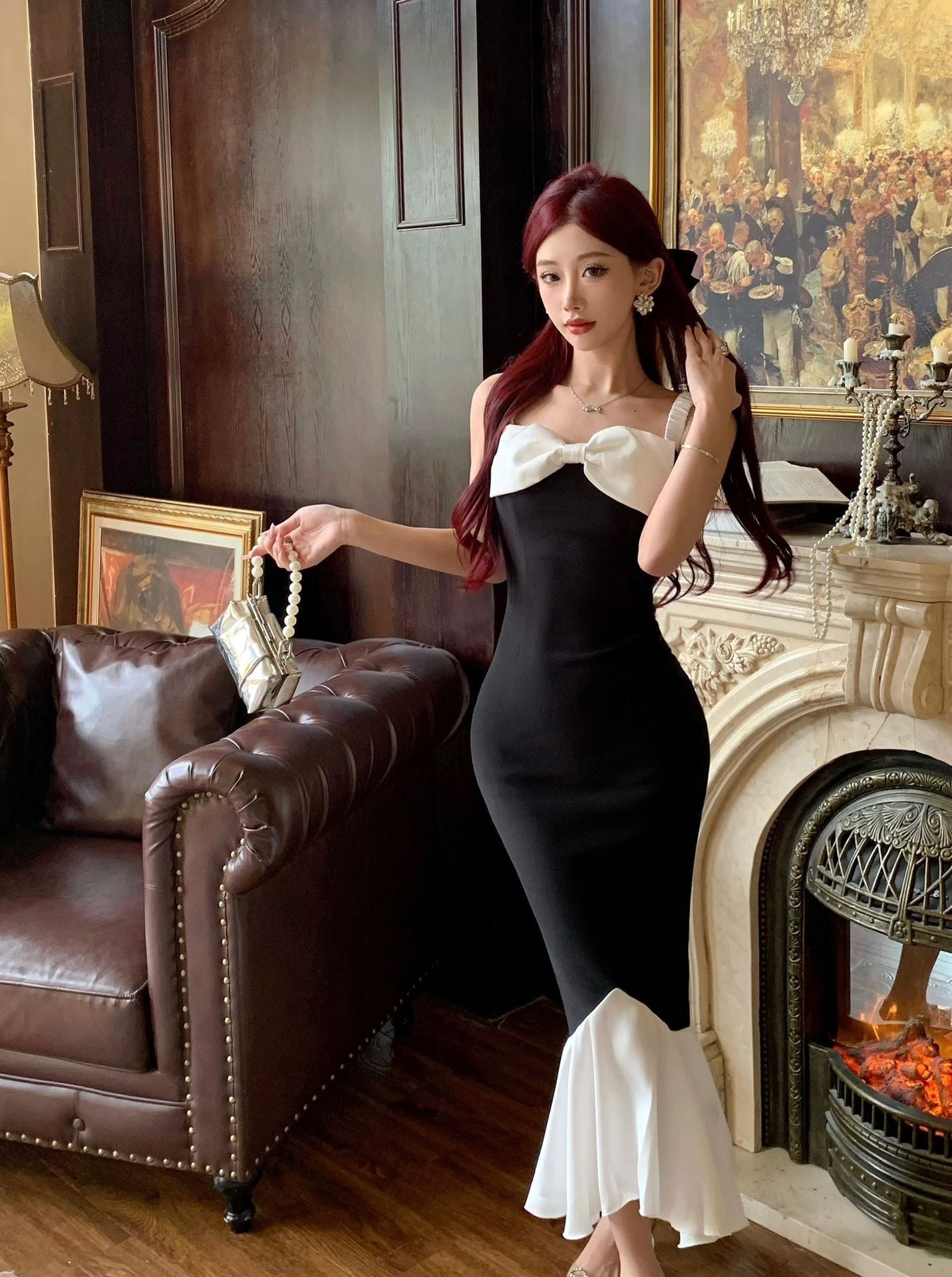 【dress】オフショルダーマーメイドワンピース G21117