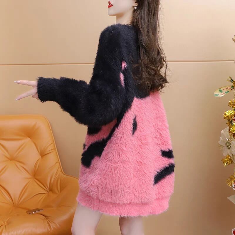 【tops】配色切り替えニットセーター　M29157
