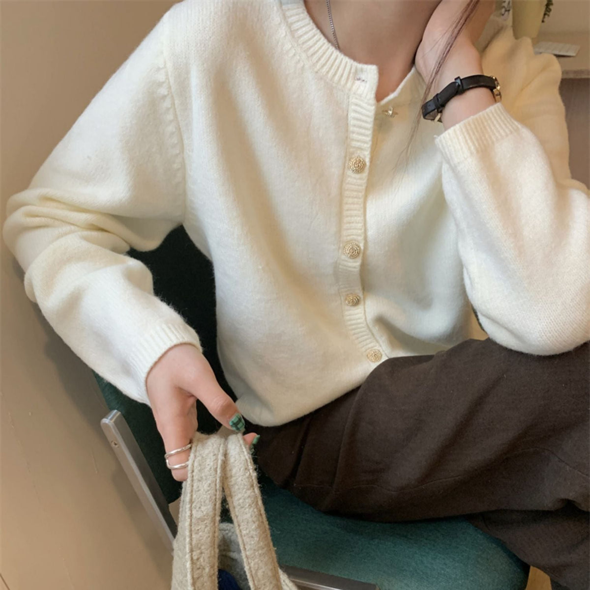 【outer】ニットカーデ　M27233