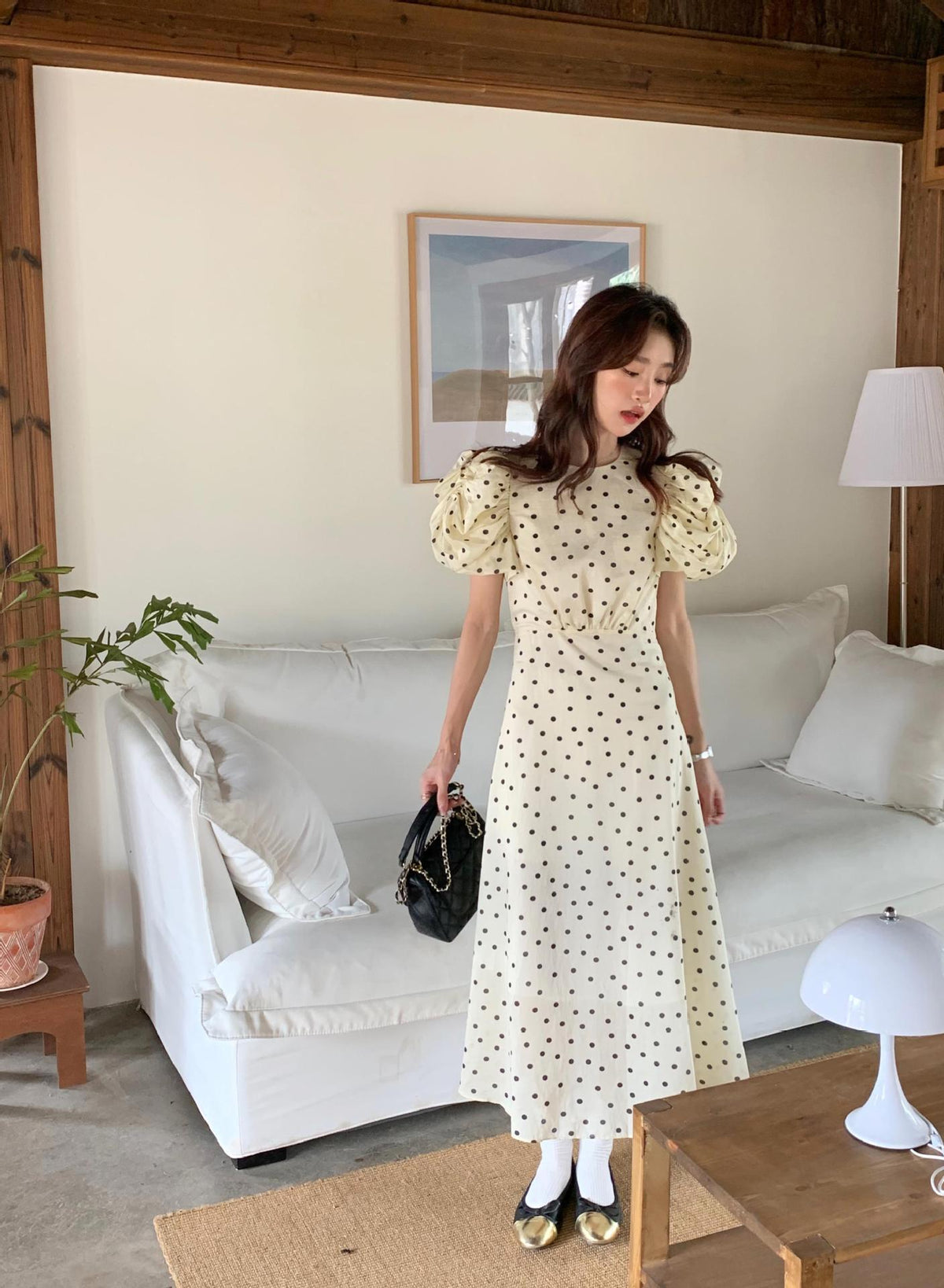 【dress】ドット柄ワンピース　M24625