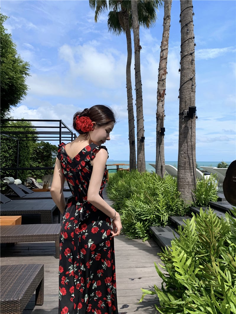 【dress】花柄ワンピース　M24907