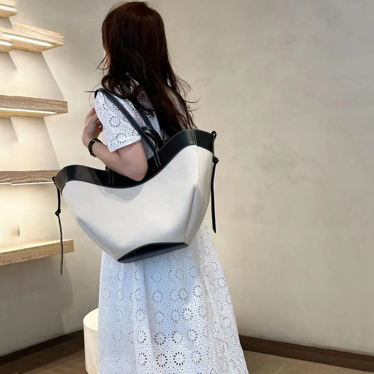 【set】カットワークワンピース×ショートパンツセット　M24749