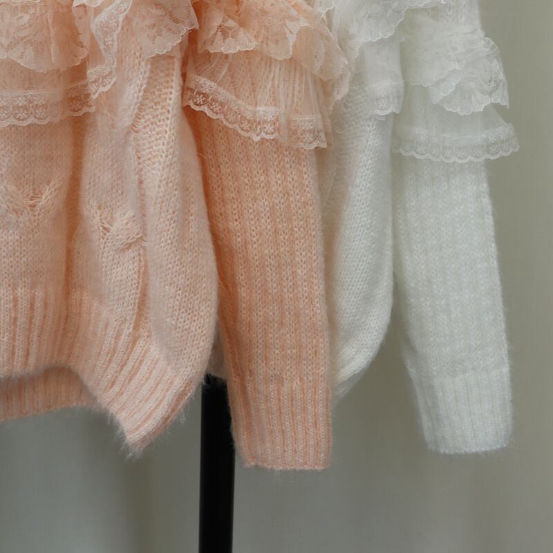 【tops】チュールコンビニットセーター　M29324
