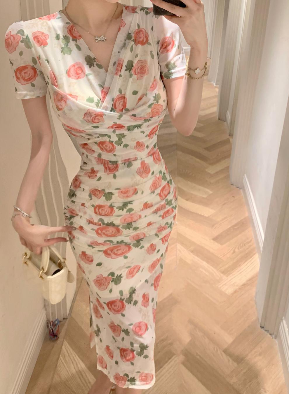 【dress】プリントワンピース　M25236