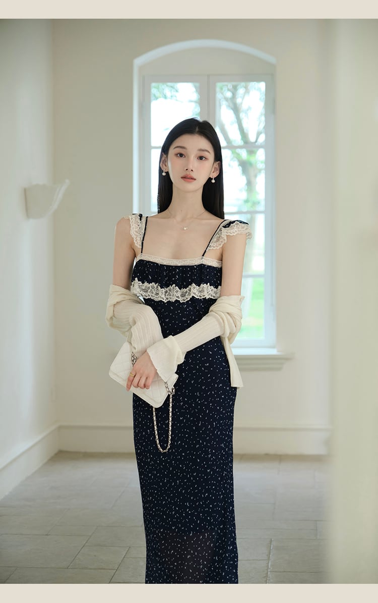 【dress】レースフリルキャミワンピース　M31661