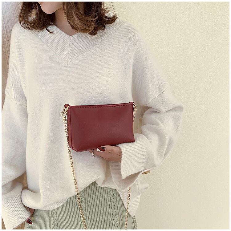 【小物】大活躍 高級感 ファッション定番無地肩掛け斜め掛けバッグ