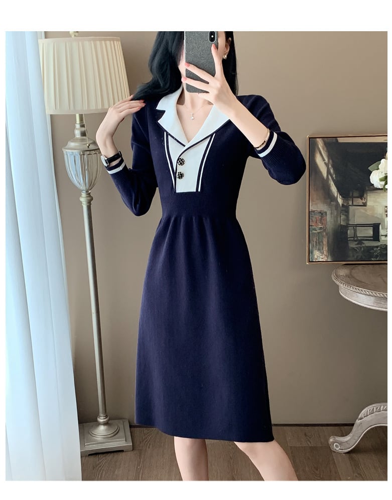 【dress】ニットワンピース　M25350