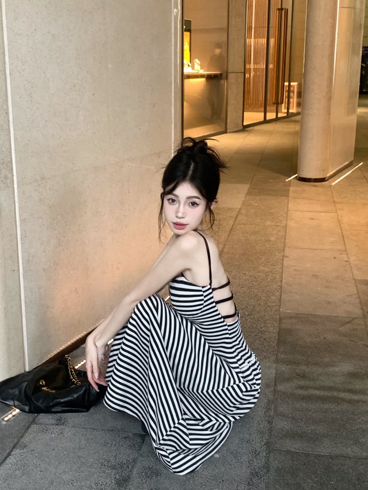 【dress】バックレスキャミワンピース　M24122