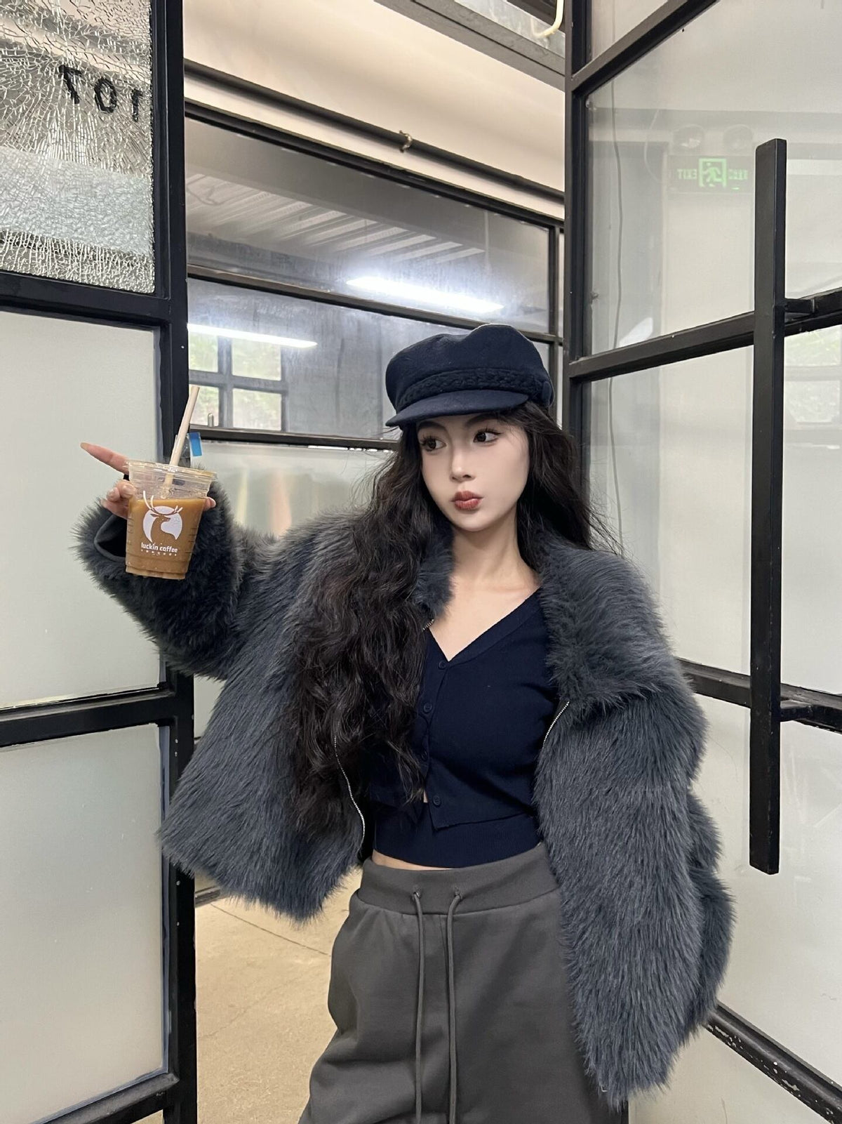 【outer】ファーショートコート　M27964
