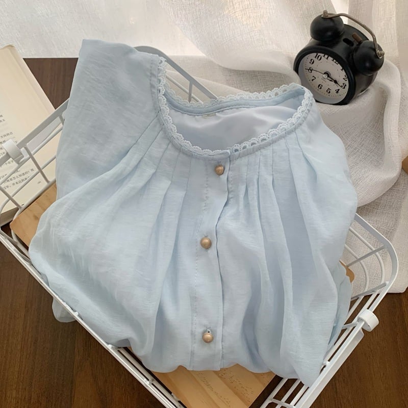 【tops】クルーネックシャツトップス　M29462