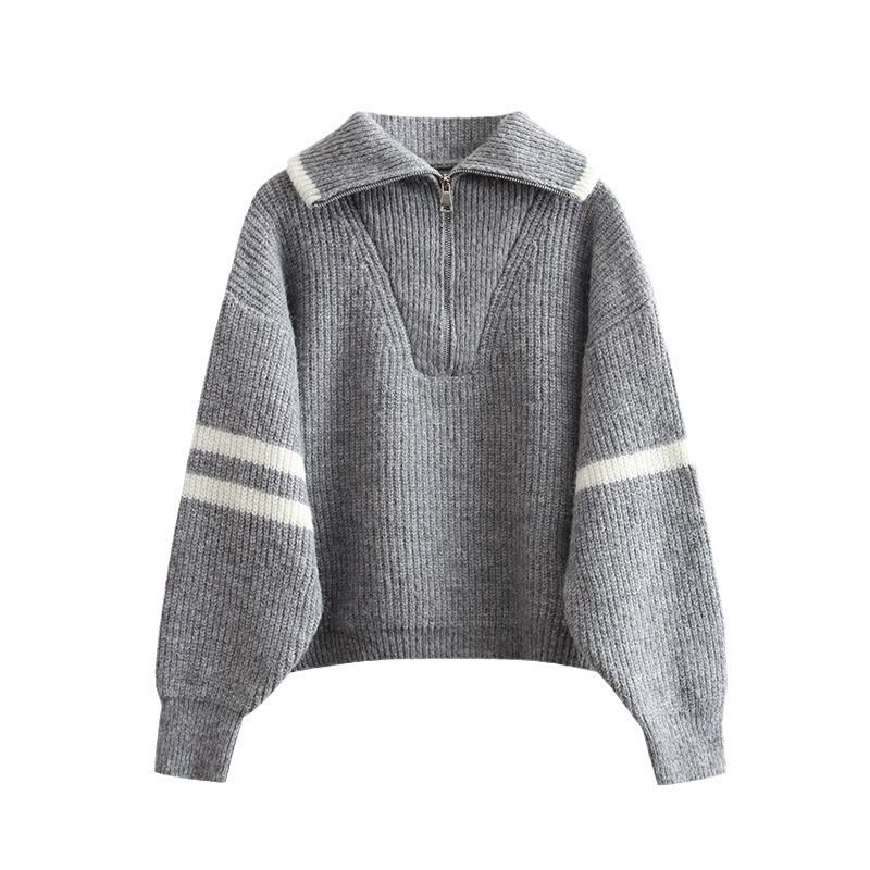 【tops】ファスナーニットセーター　M27253