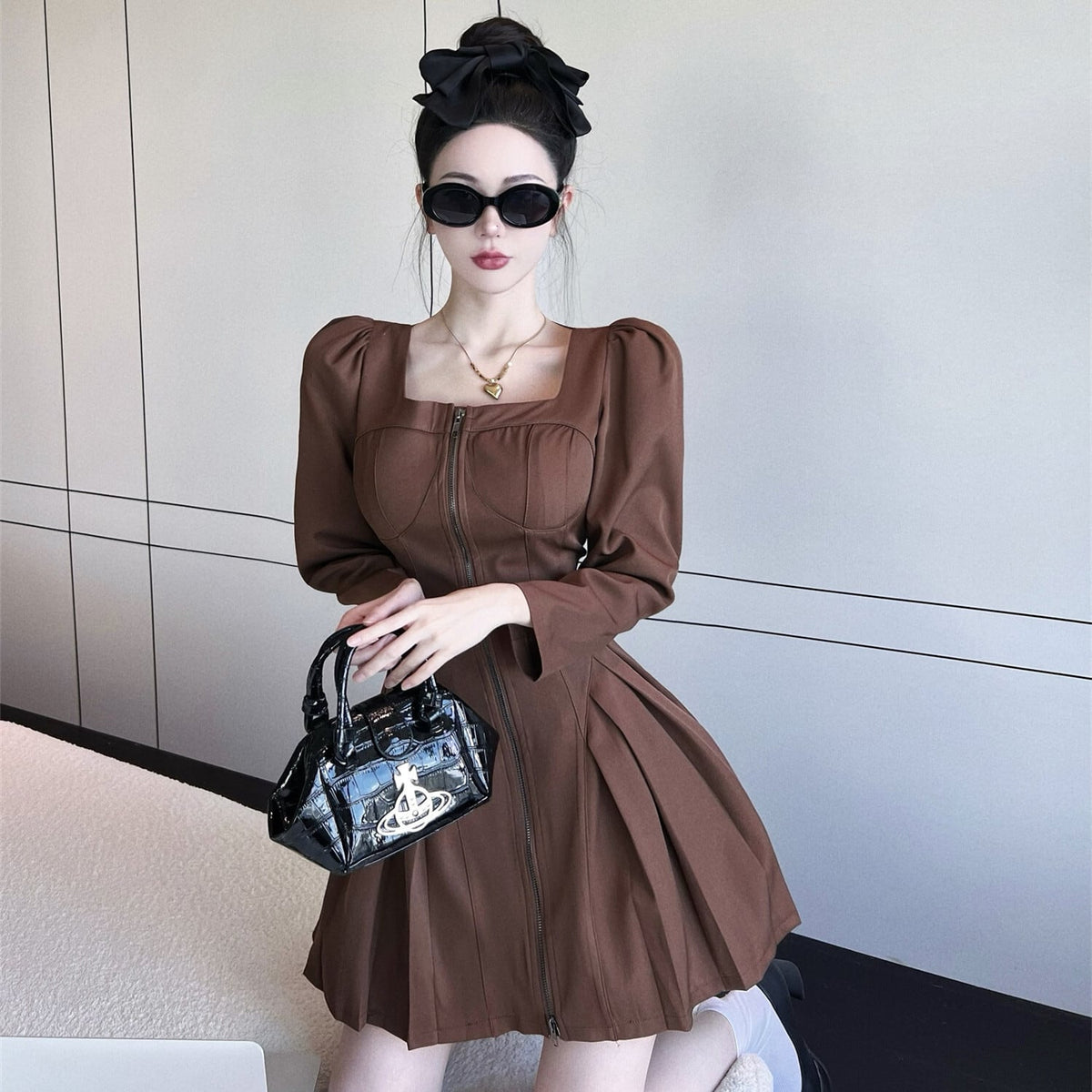 【dress】ファスナーワンピース　M27408