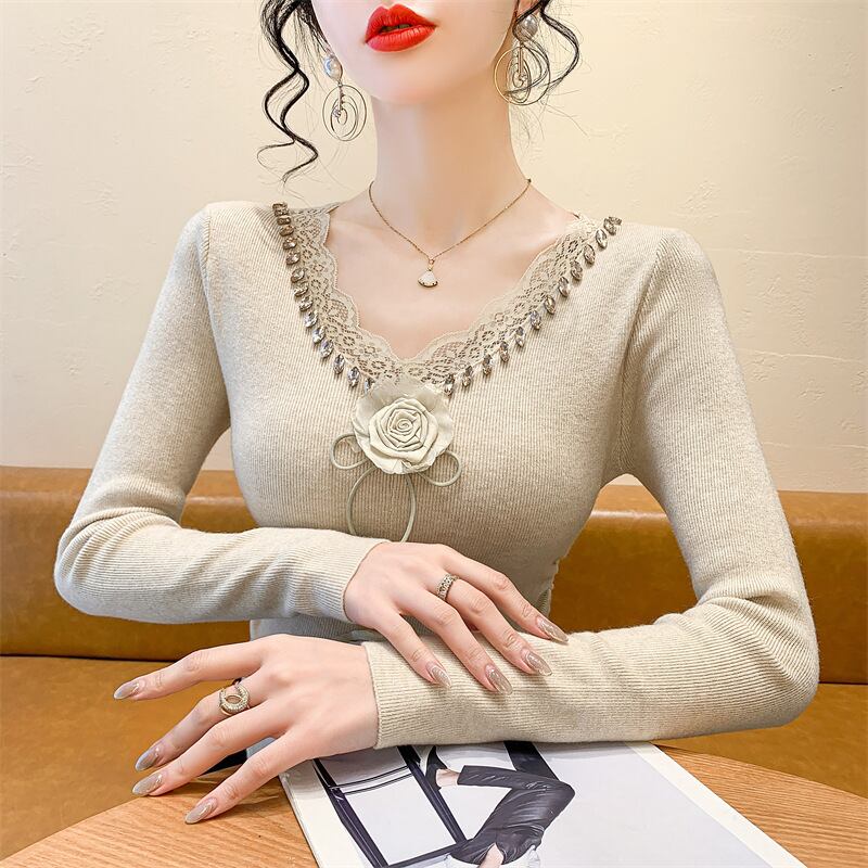 【tops】立体フラワーニットトップス　M27793