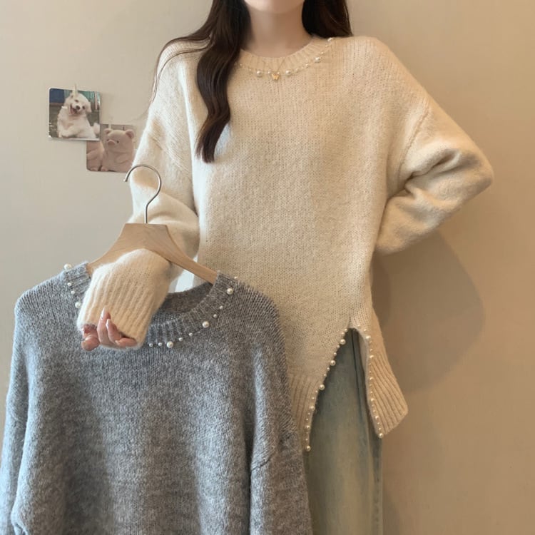 【tops】パールニットセーター　M27415