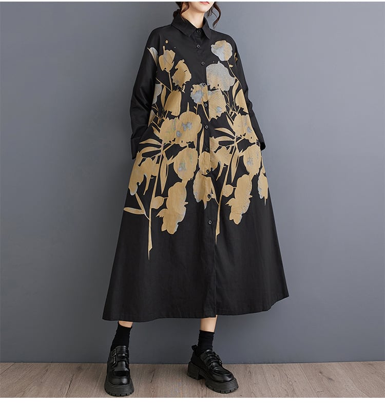 【dress】プリントカジュアルワンピース　M28452