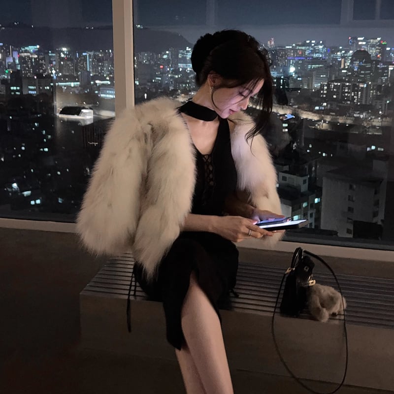 【dress】ノースリーブニットワンピース Q7633