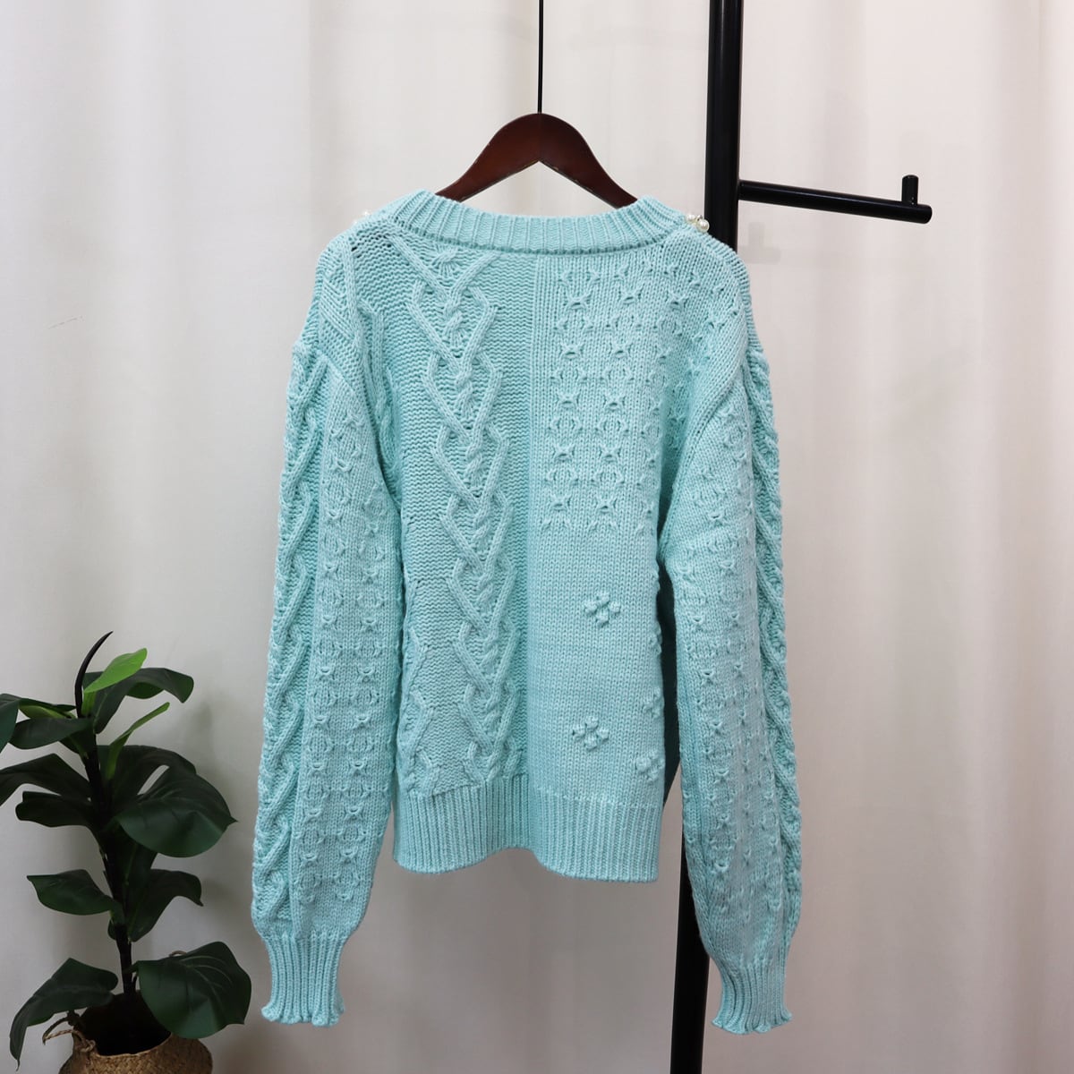 【tops】パールニットセーター　M18795