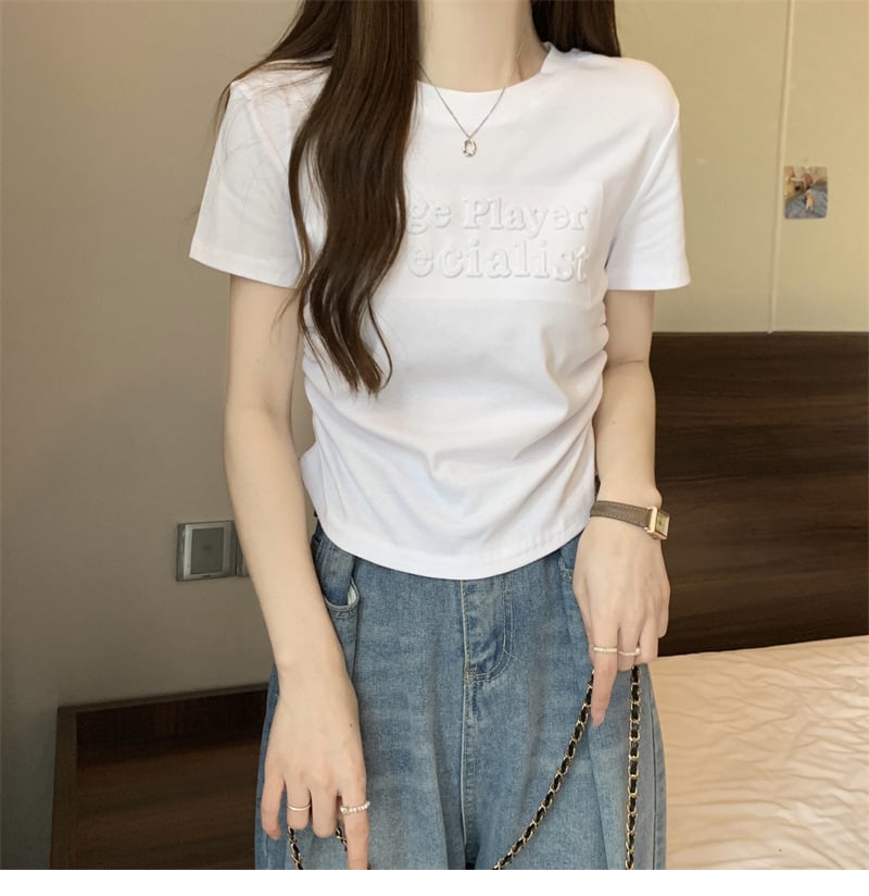 【tops】3色イレギュラー半袖ＴシャツF7290