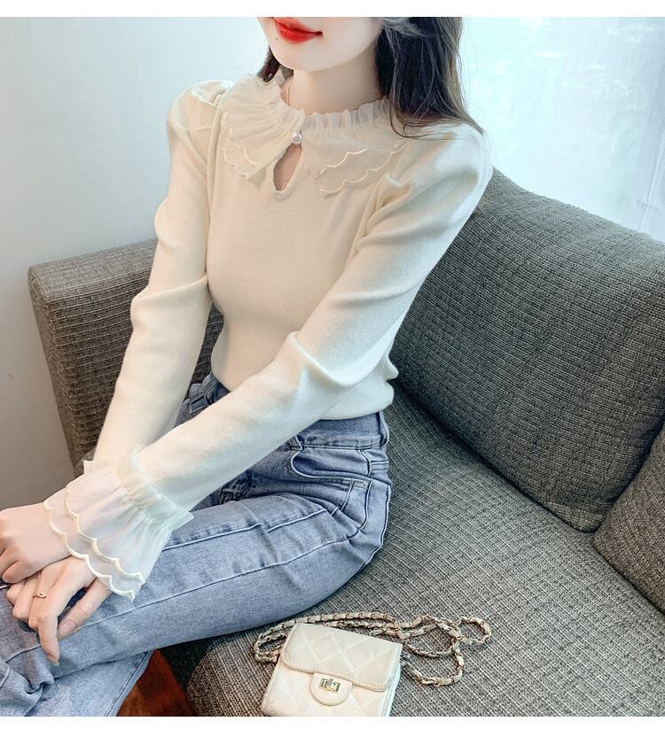 【tops】レースニットトップス　M18850
