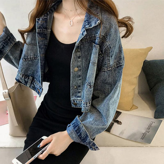 【set】デニムジャケット+体型カバー無地キャミワンピース通勤日常2点セットF0779