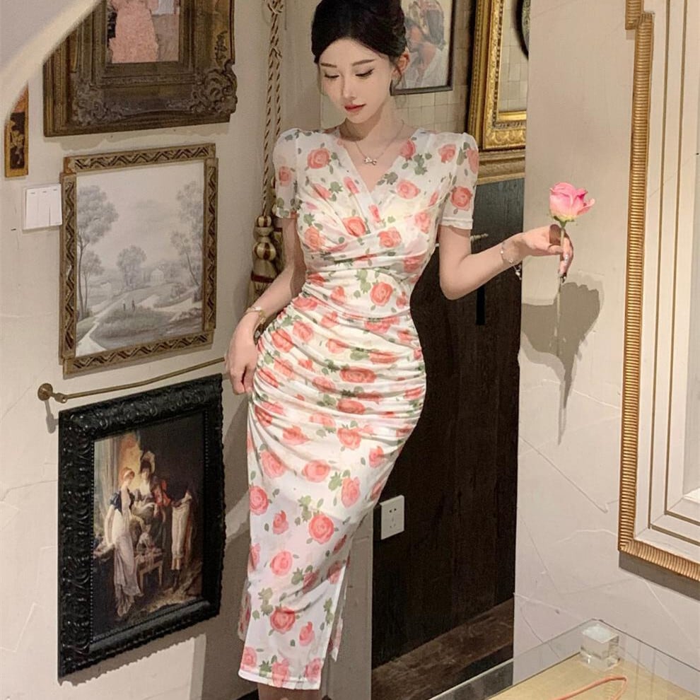 【dress】プリントワンピース　M25236