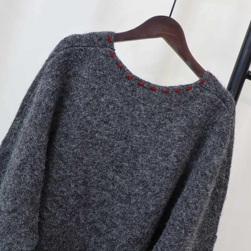 【outer】Vネックニットカーデ　M25377