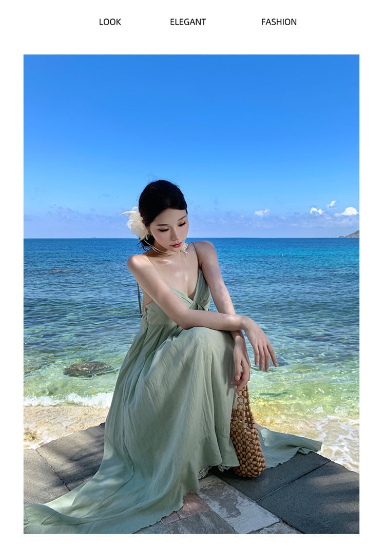 【dress】レース切り替えキャミワンピース　M25185