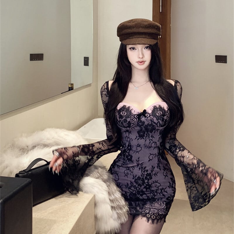 【dress】レースデートワンピース　M28495