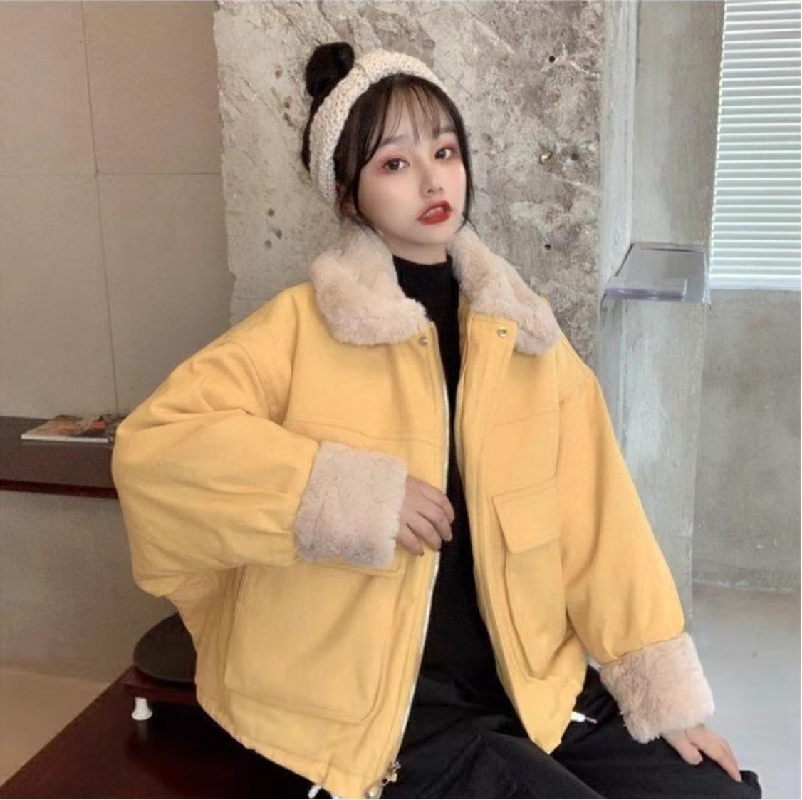 【outer】ファー付きジャケット　N2949