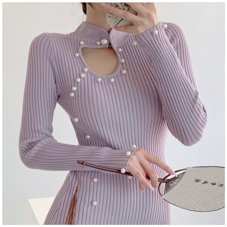 【dress】パールニットワンピース　M28212
