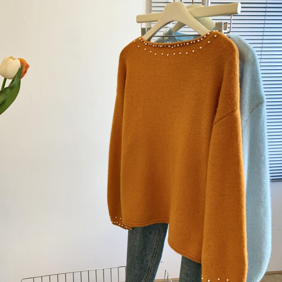 【tops】パールニットセーター　M29254