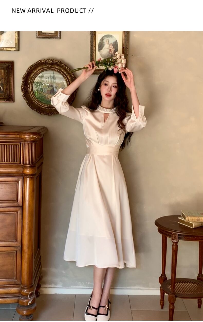 【dress】パールネックデートワンピース　N2982