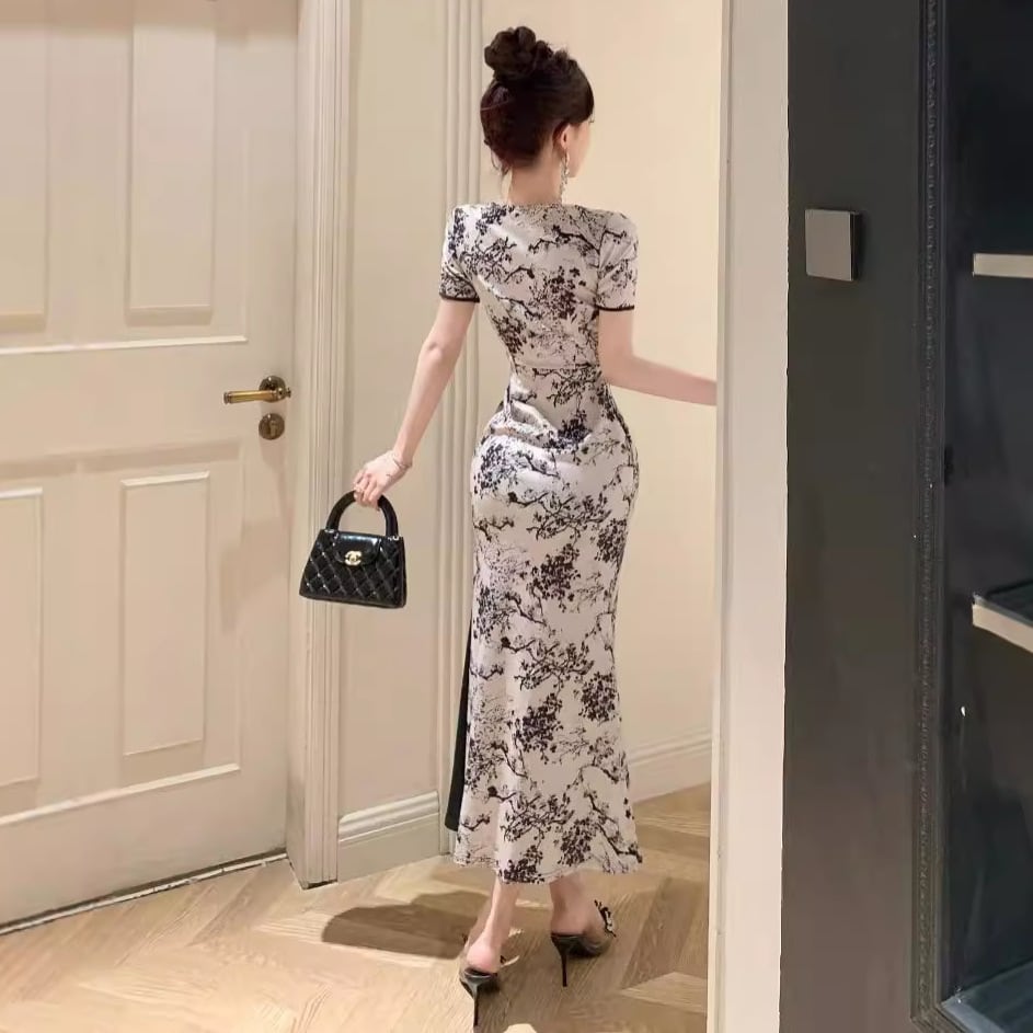 【dress】プリントワンピース　M25247