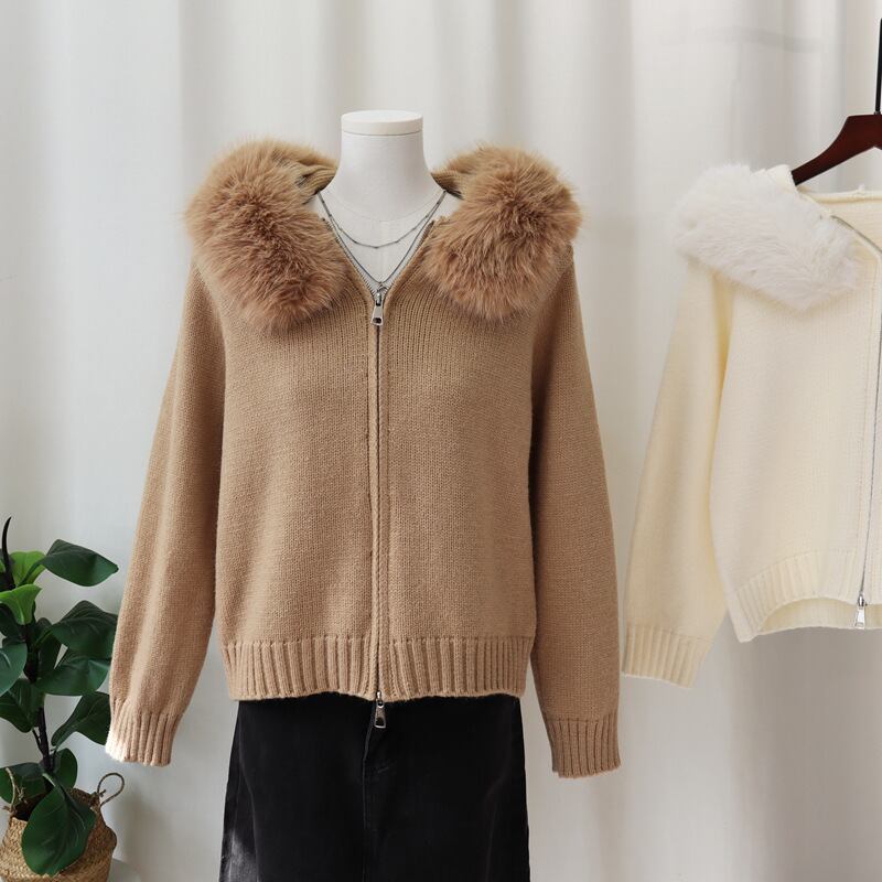 【outer】フードファーニットカーデ　M27632