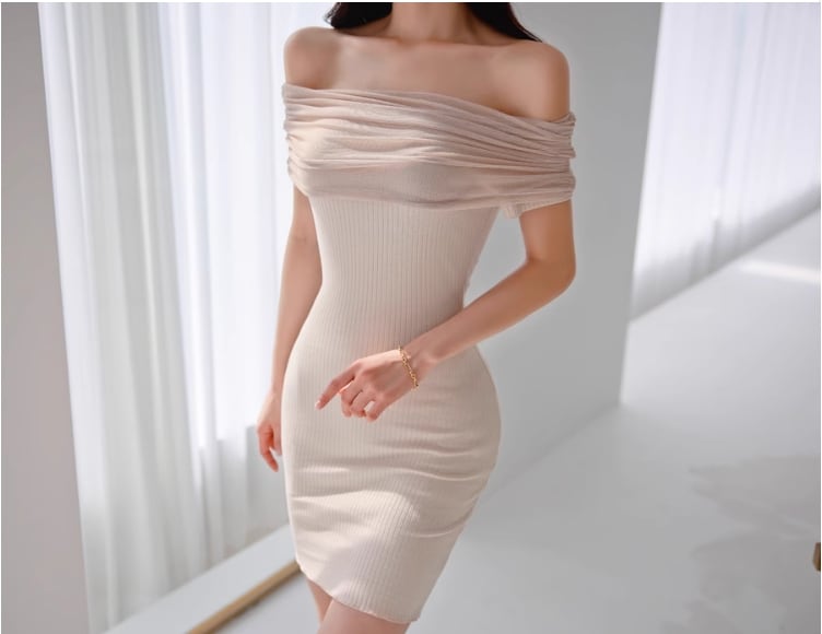 【dress】オフショルダーワンピース G21257