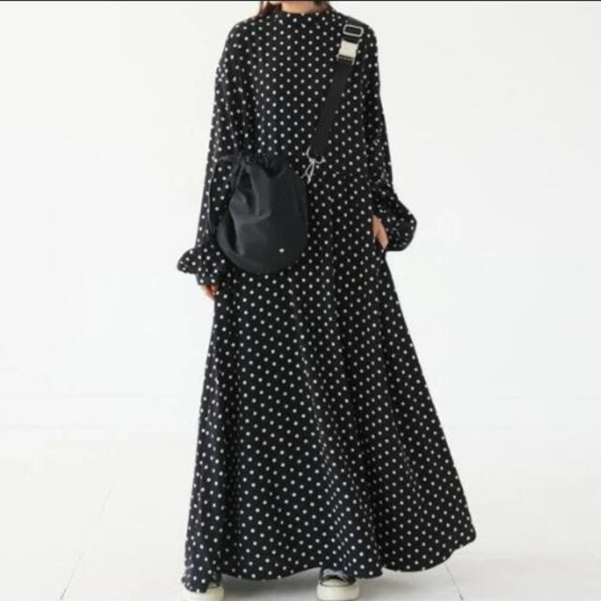 【dress】ドット柄カジュアルワンピース　M29612