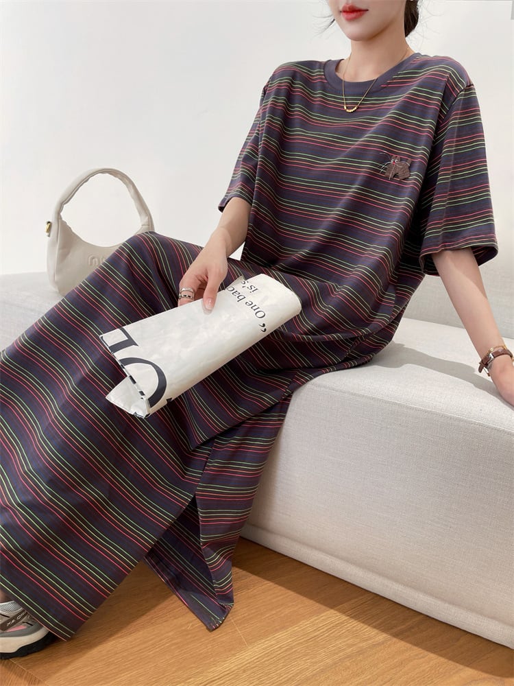 【dress】ストライプ柄ワンピース　M24933
