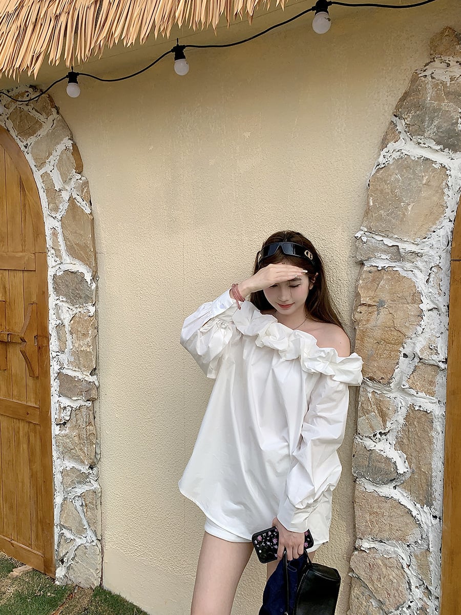 【tops】ボートネックブラウス　M29792