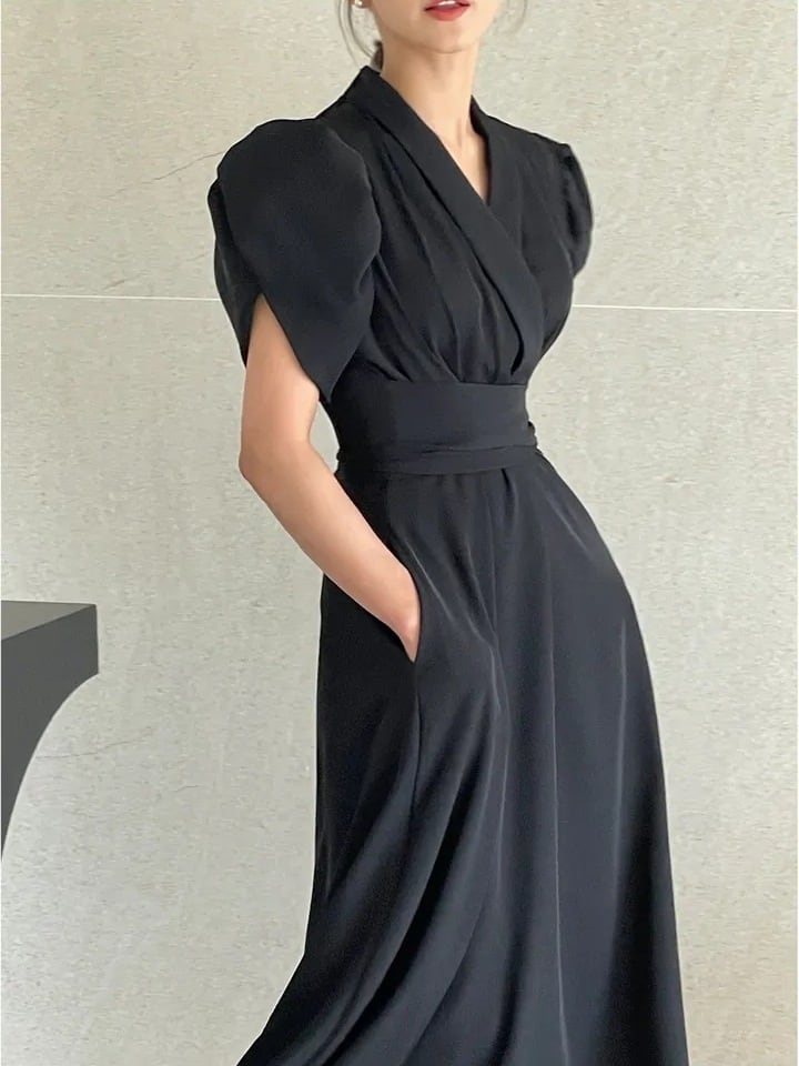 【dress】Vネックデートワンピース　M24904