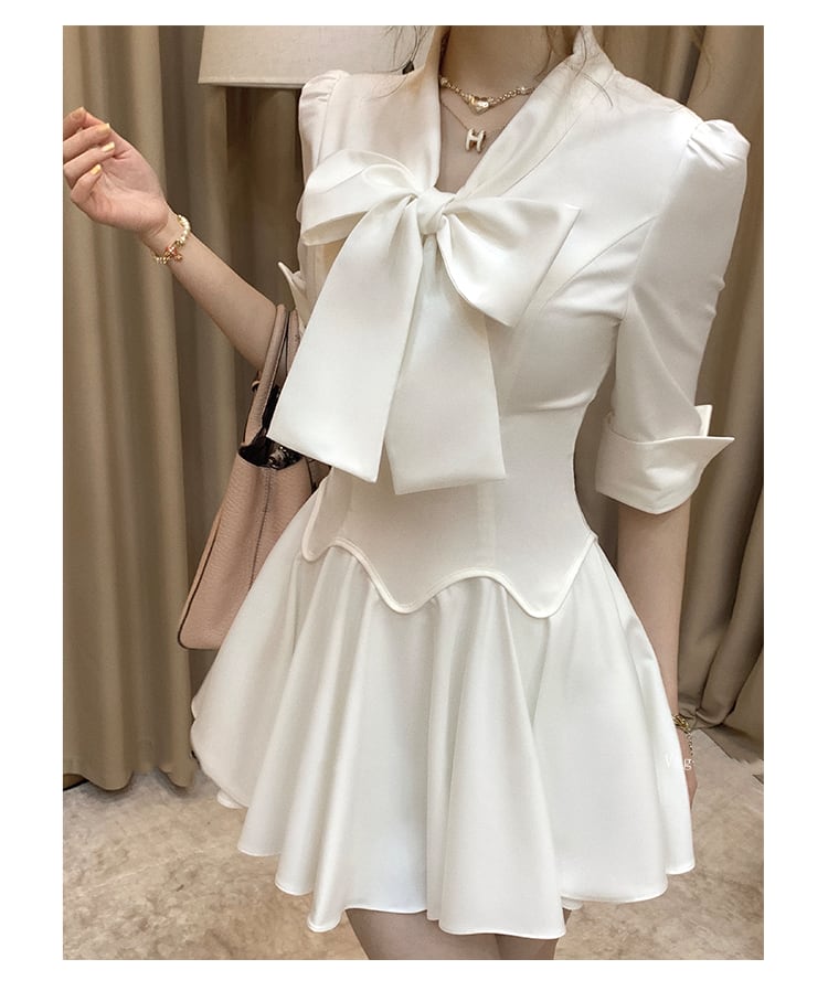 【dress】リボンシャツワンピース　N3016