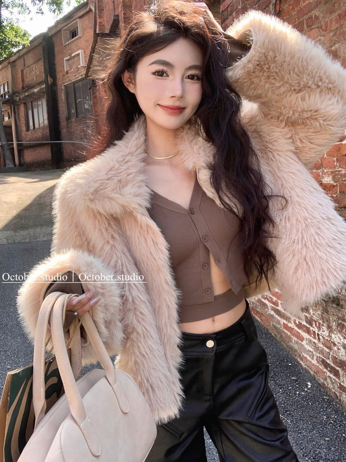 【outer】ファーショートコート　M27964